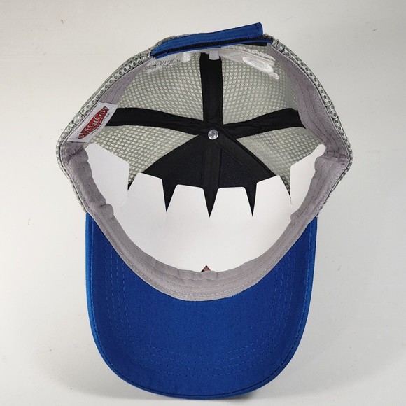 Keystone Automotive Operations Elko Blue Gray Mesh Adjustable Cap Trucker Hat - Picture 9 of 10